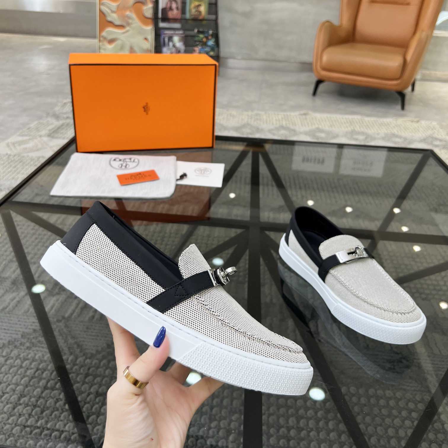 Hermes Game Slip-on Sneaker - everydesigner