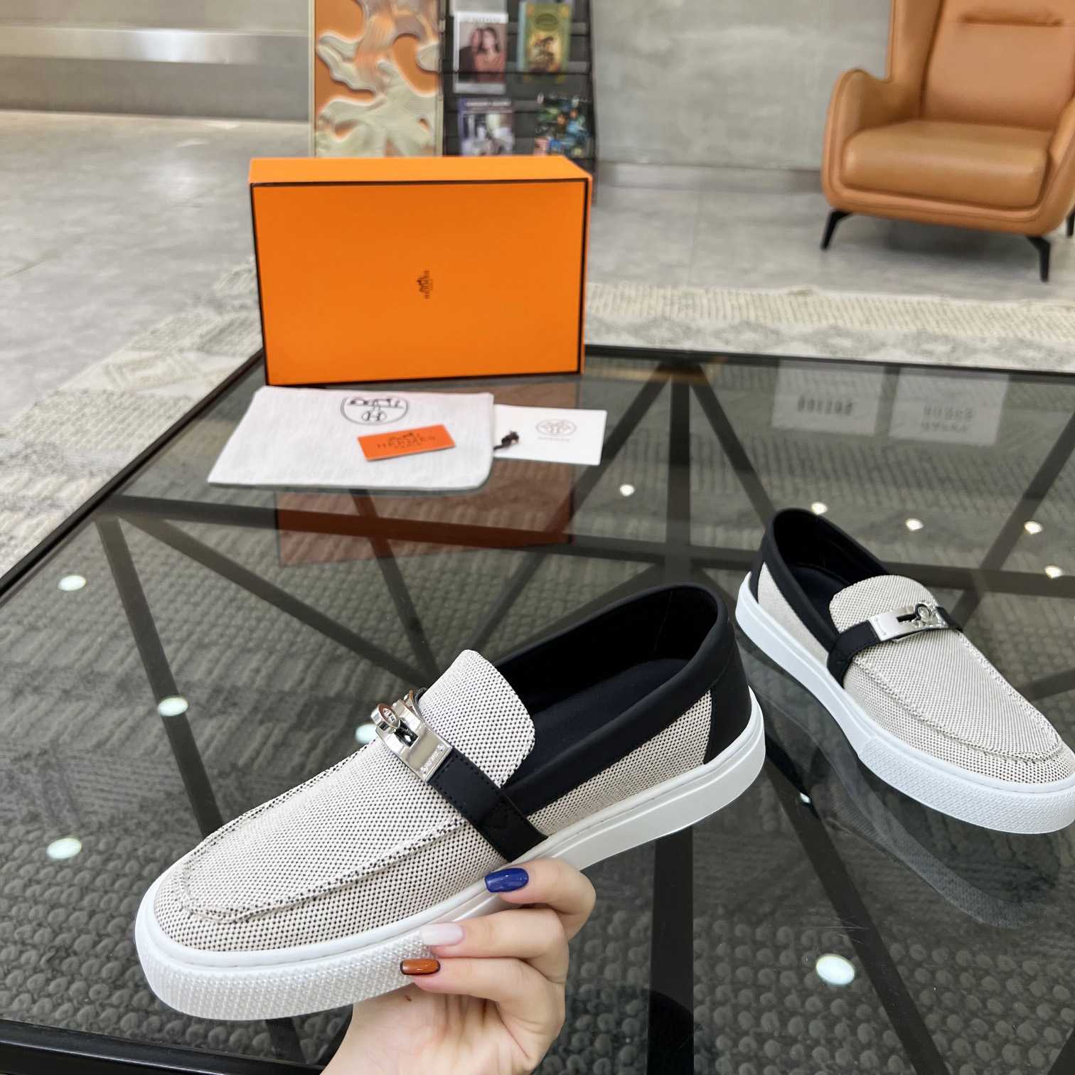 Hermes Game Slip-on Sneaker - everydesigner