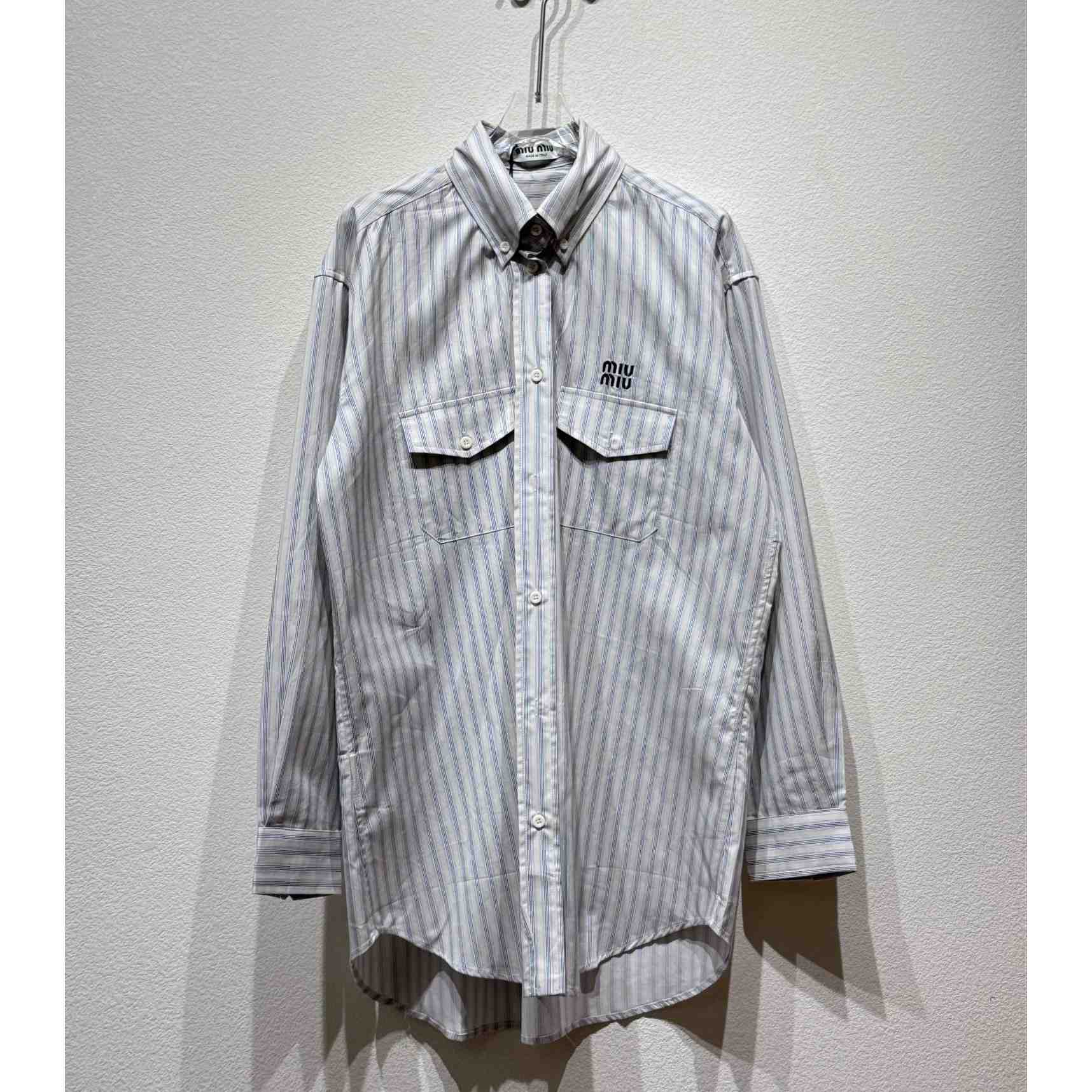 Miu Miu Striped Cotton Shirt - everydesigner