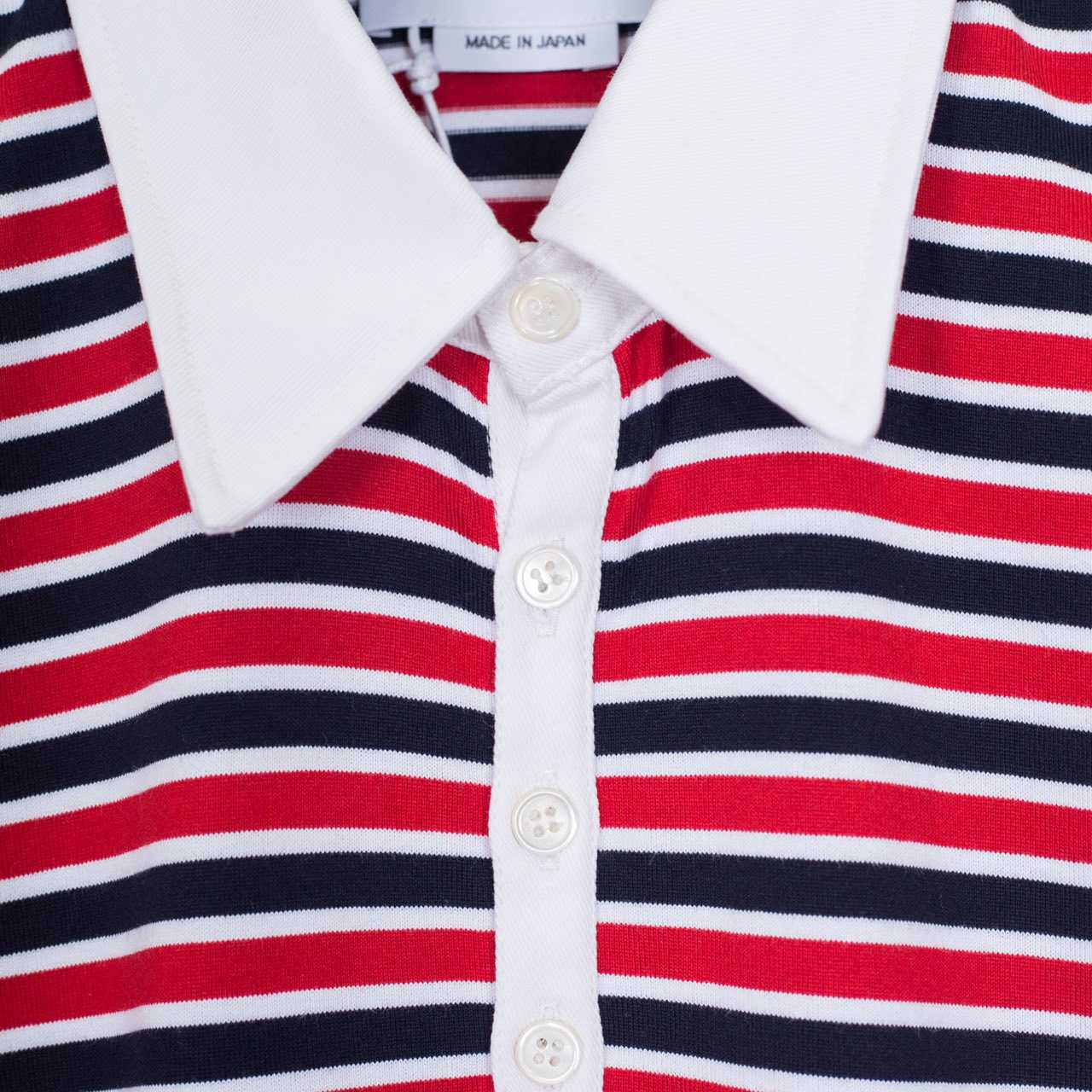 Thom Browne Striped Cotton-jersey Polo  1897 - everydesigner