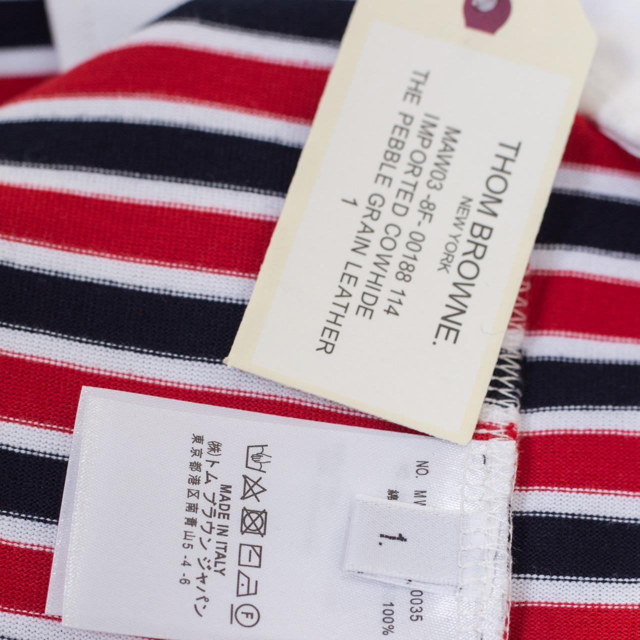 Thom Browne Striped Cotton-jersey Polo  1897 - everydesigner