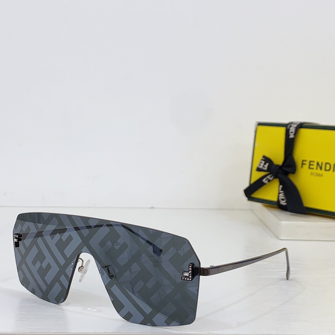 Fendi First Crystal Grey  Shield Sunglasses    FE4121US - everydesigner