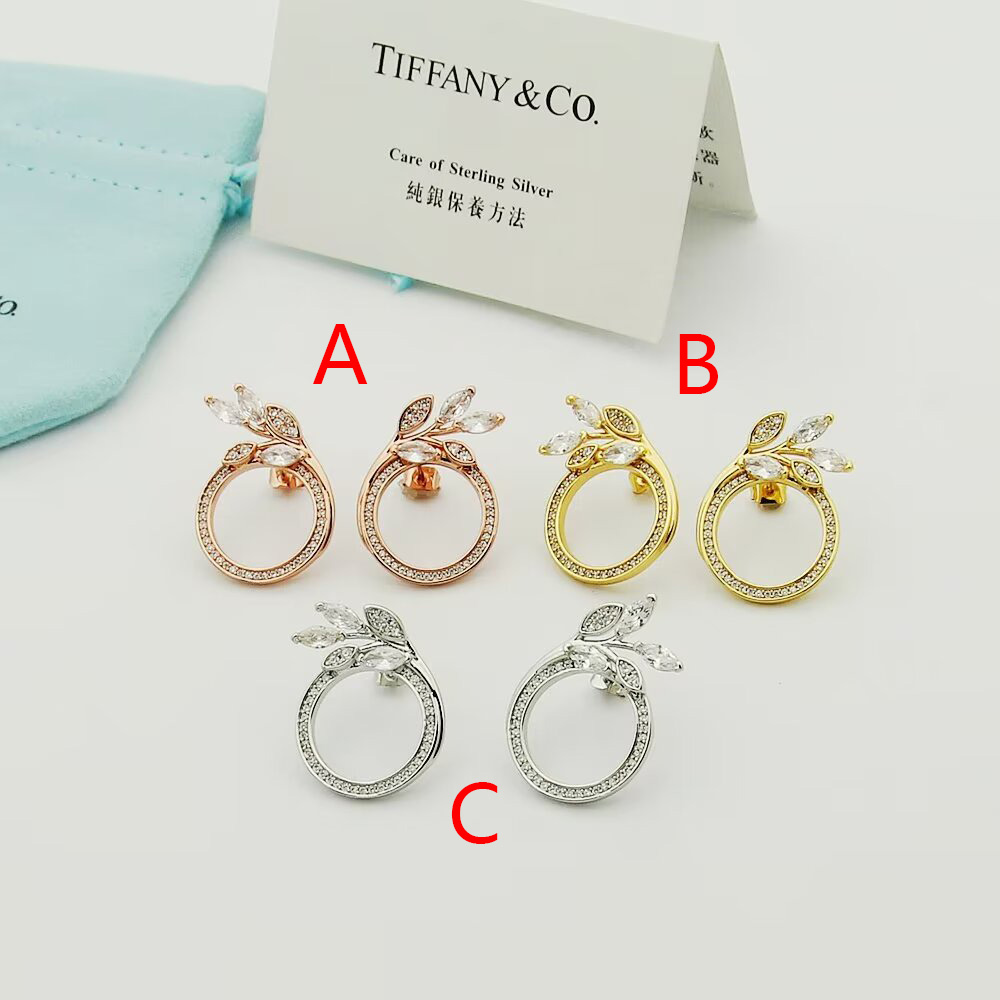 Tiffany & Co. Diamond Vine Circle Earrings In Platinum - everydesigner