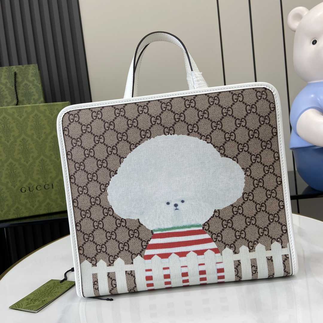 Gucci Children's Dog Print Tote Bag - everydesigner