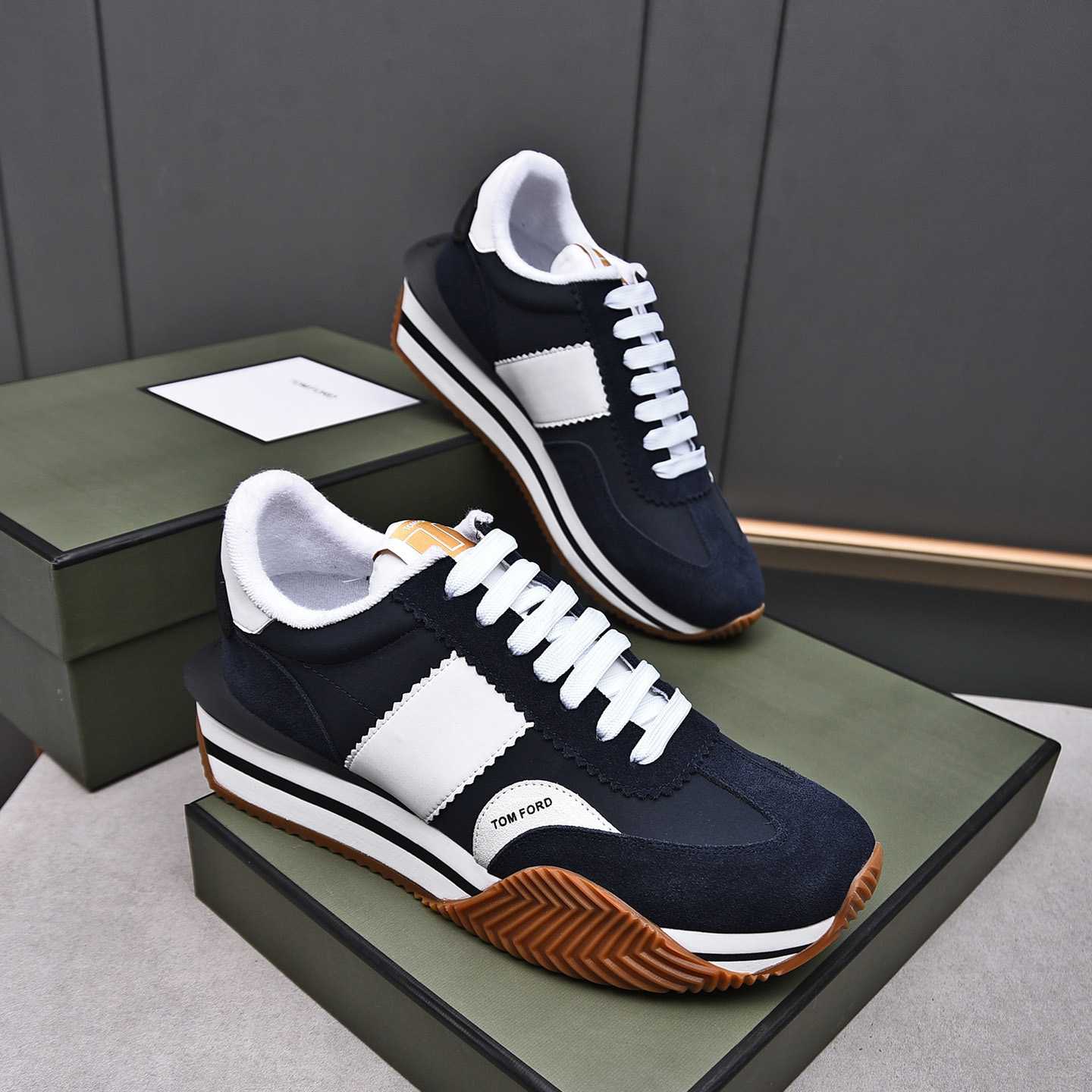 Tom Ford James Mixed Media Low Top Sneaker - everydesigner