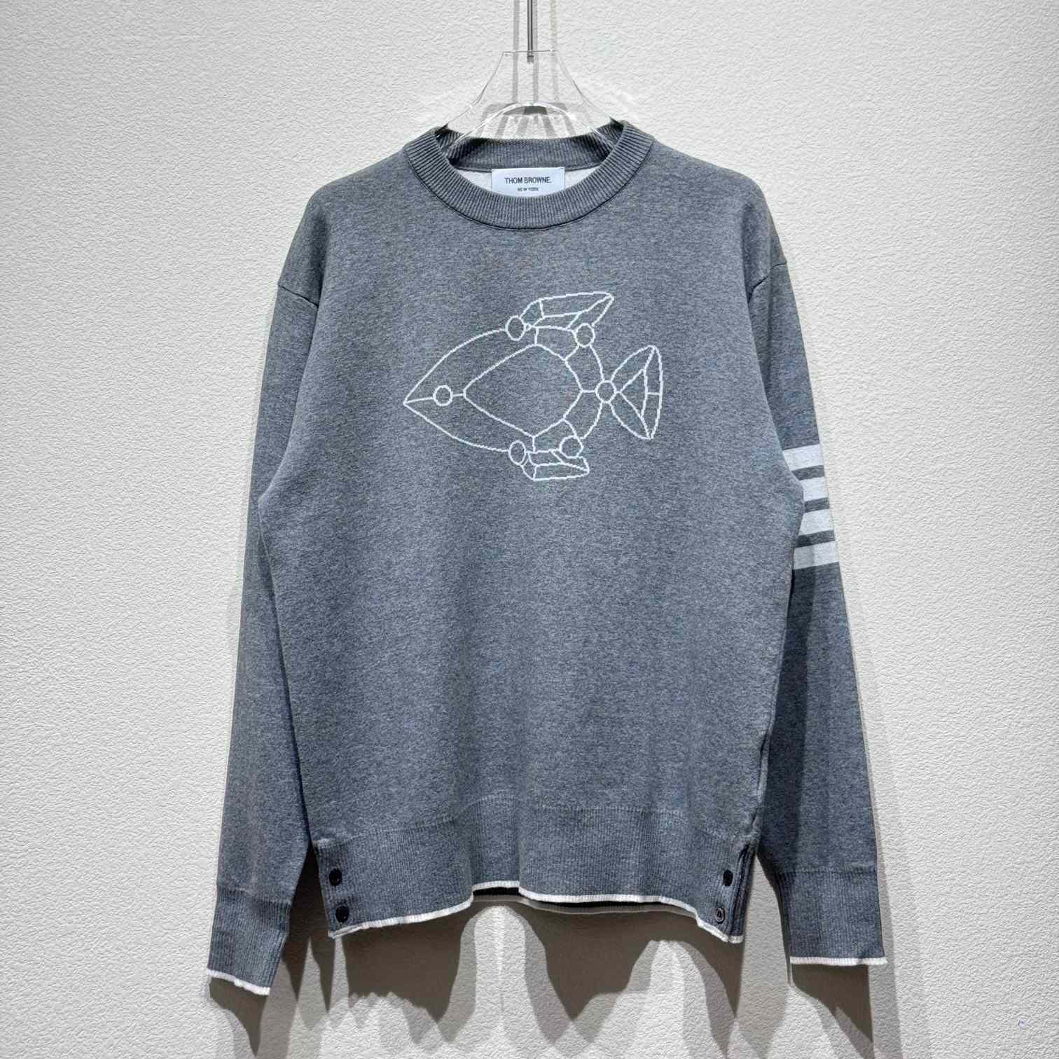 Thom Browne Fish Icon-Intarsia Sweater - everydesigner