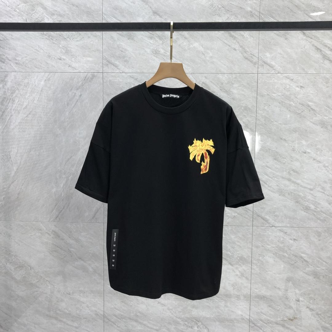 Palm Angels Burning Palm T-Shirt - everydesigner