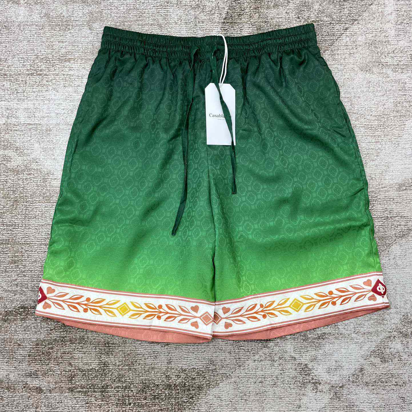 Casablanca Silk Shorts With Drawstring 'Unity Is Power'  CA3475 - everydesigner