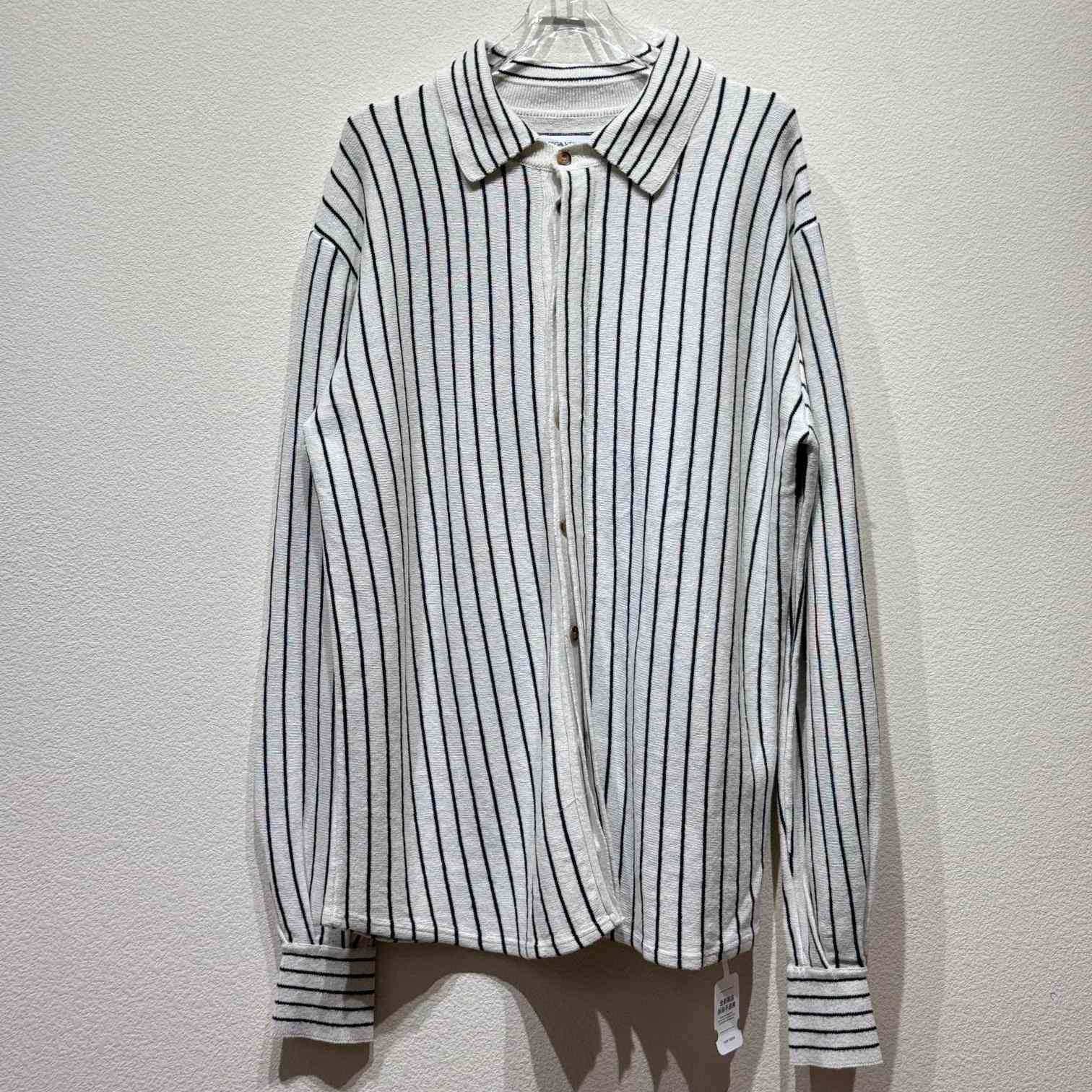 Bottega Veneta Pinstripe Knitted Linen Shirt - everydesigner