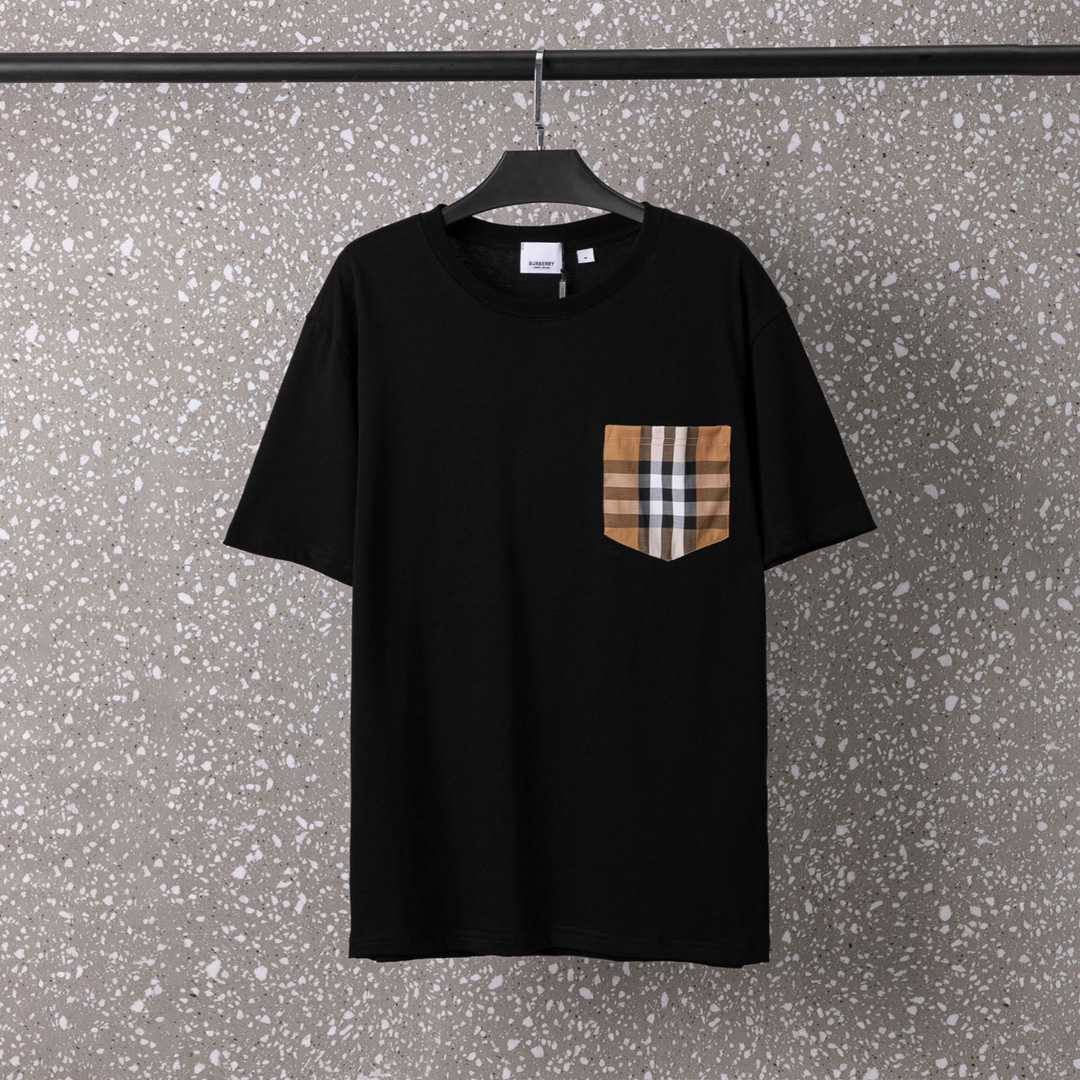 Burberry Check Pocket Cotton T-shirt - everydesigner