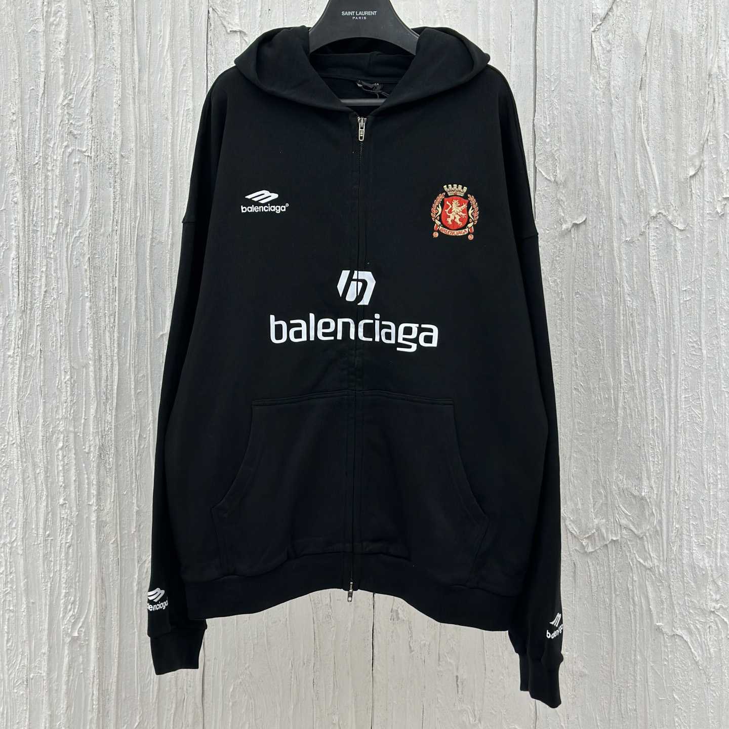 Balenciaga Soccer "Paris" Medium Exclusive Zip Up Hoodie - everydesigner