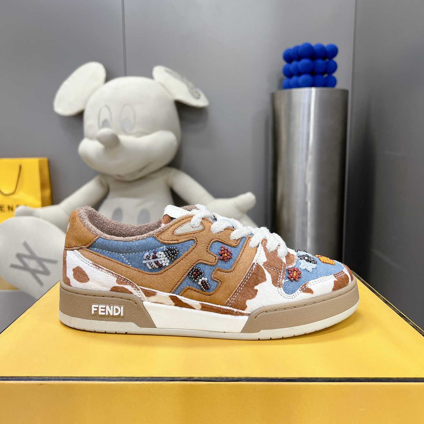 Fendi Match 'Cow Print Denim' - everydesigner