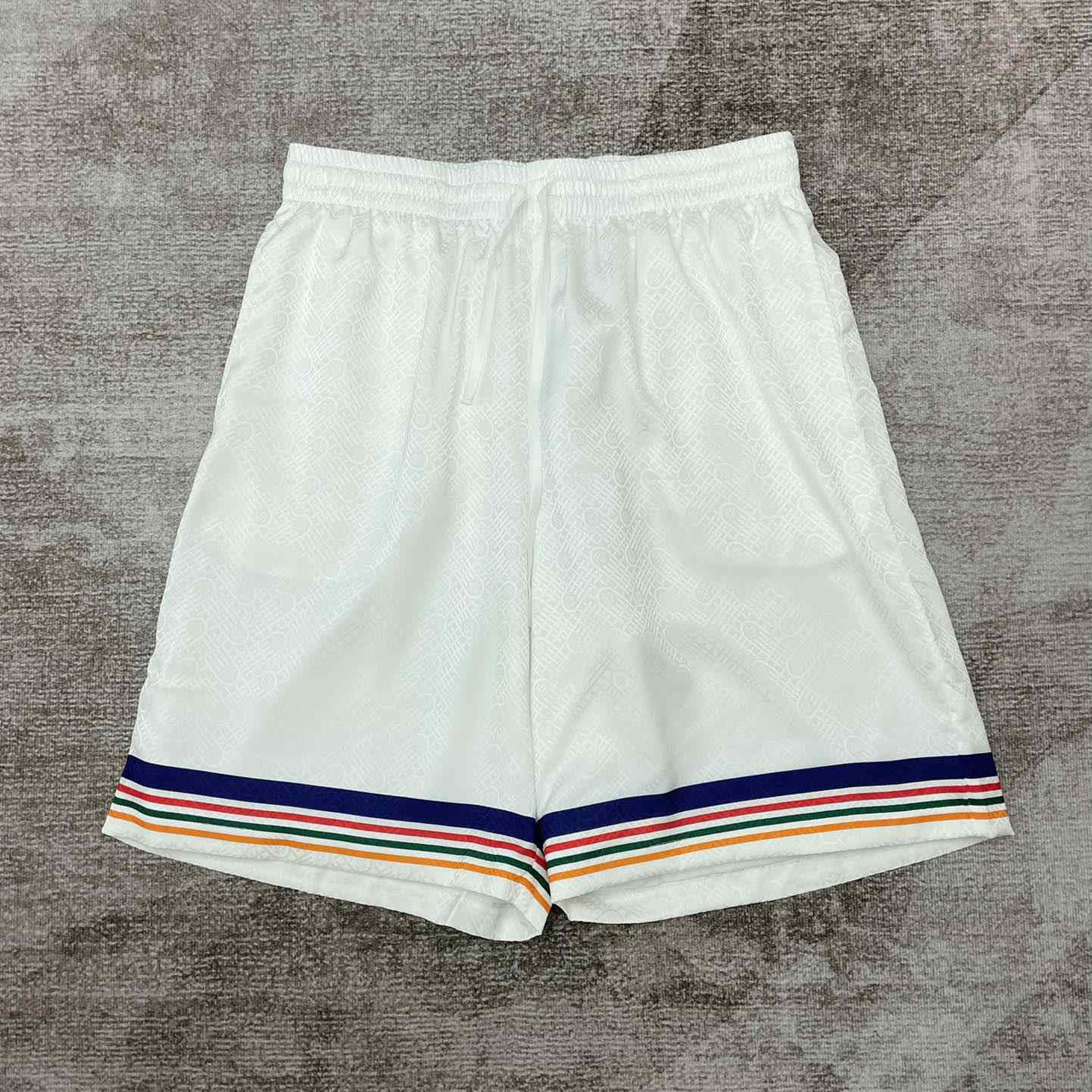 Casablanca Tennis Club Icon Silk Shorts   CA3481 - everydesigner