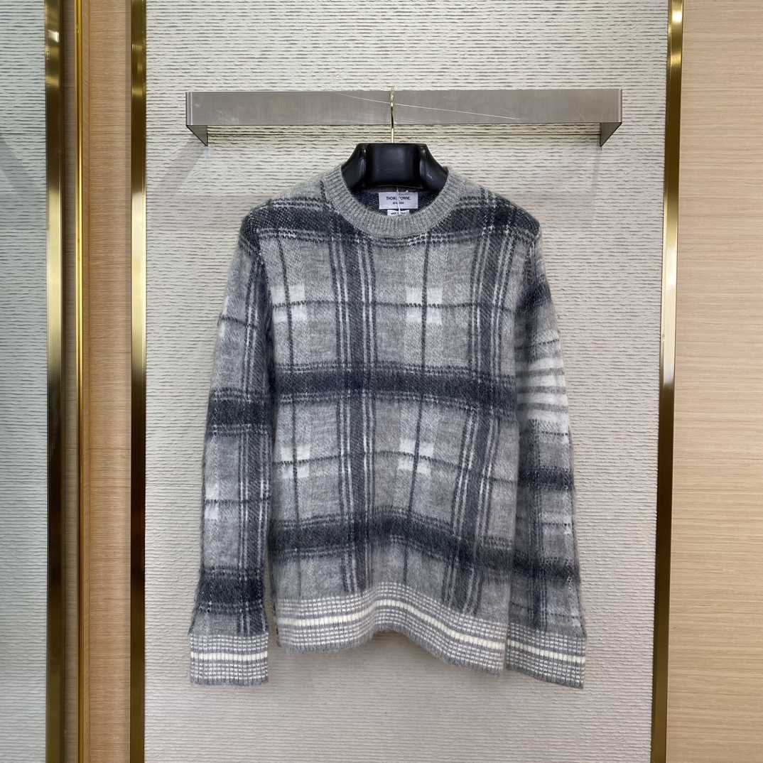 Thom Browne Jacquard-knit Mohair-blend Sweater - everydesigner