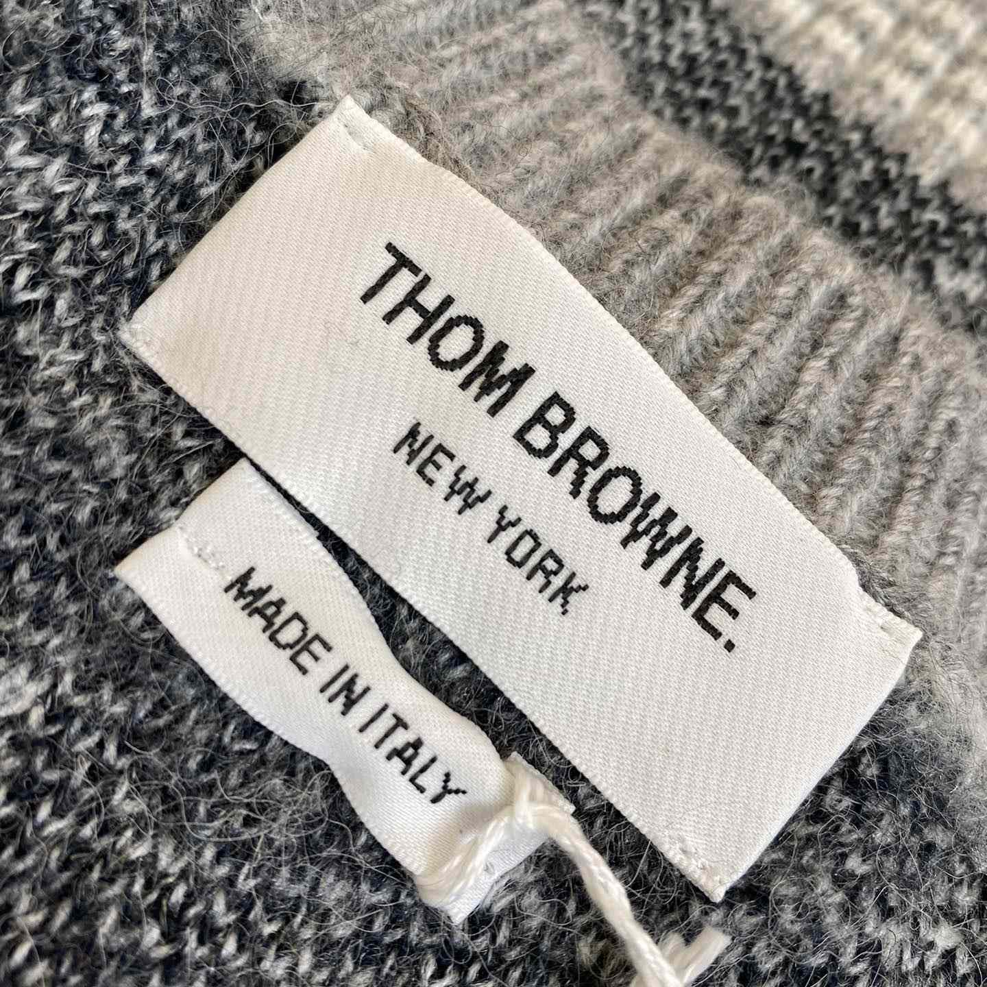 Thom Browne Jacquard-knit Mohair-blend Sweater - everydesigner