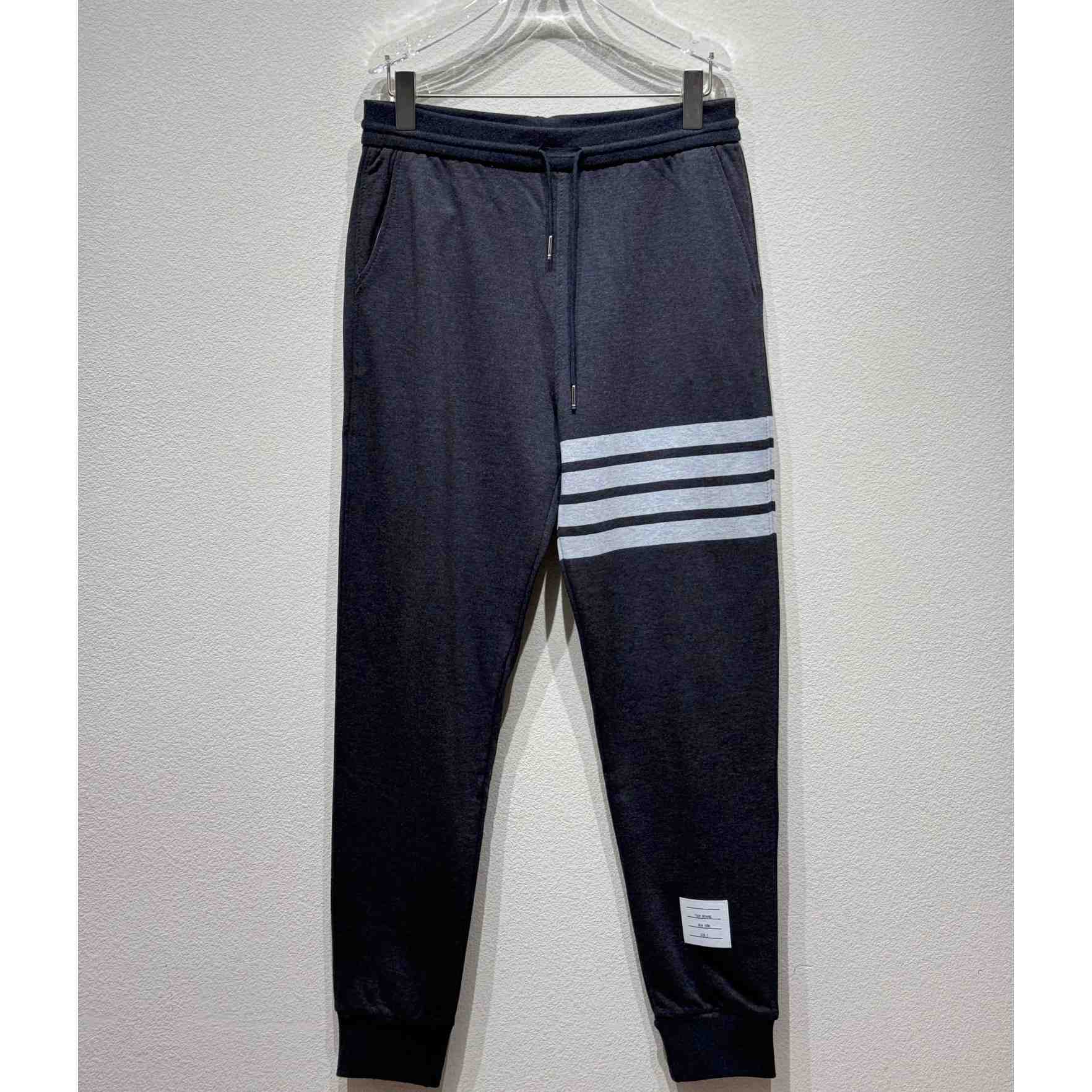 Thom Browne 4-Bar Cotton Track Pants - everydesigner