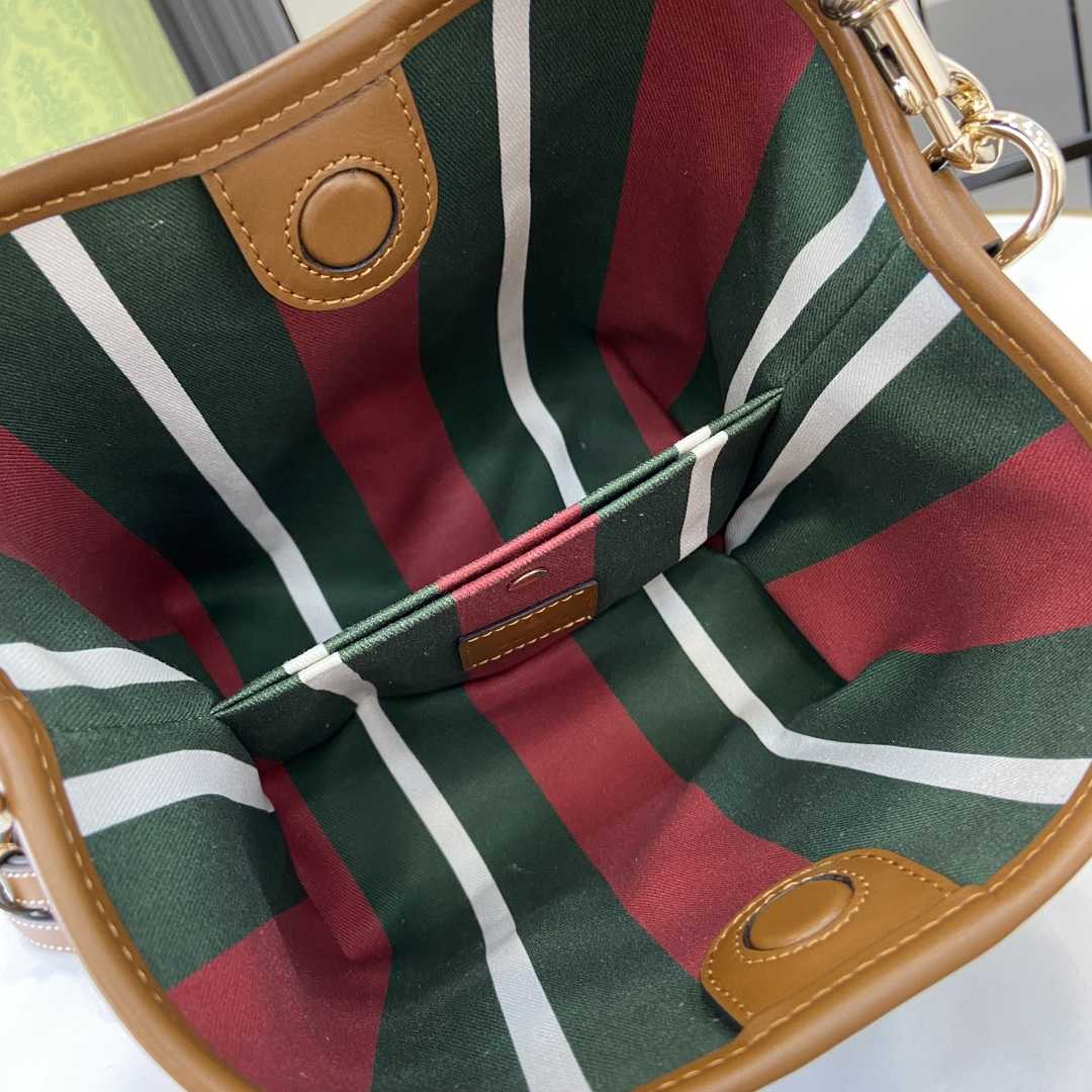 Gucci GG Emblem Mini Bucket Bag - everydesigner