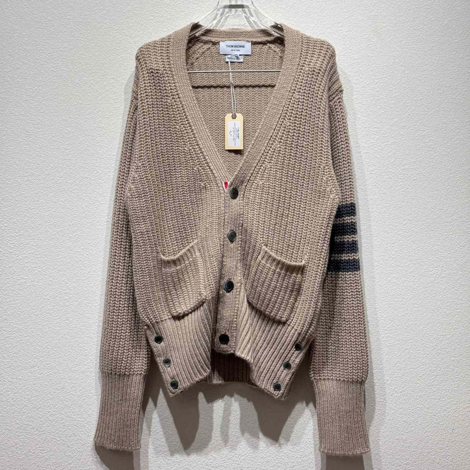 Thom Browne 4-Bar Oversize Wool Cardigan - everydesigner