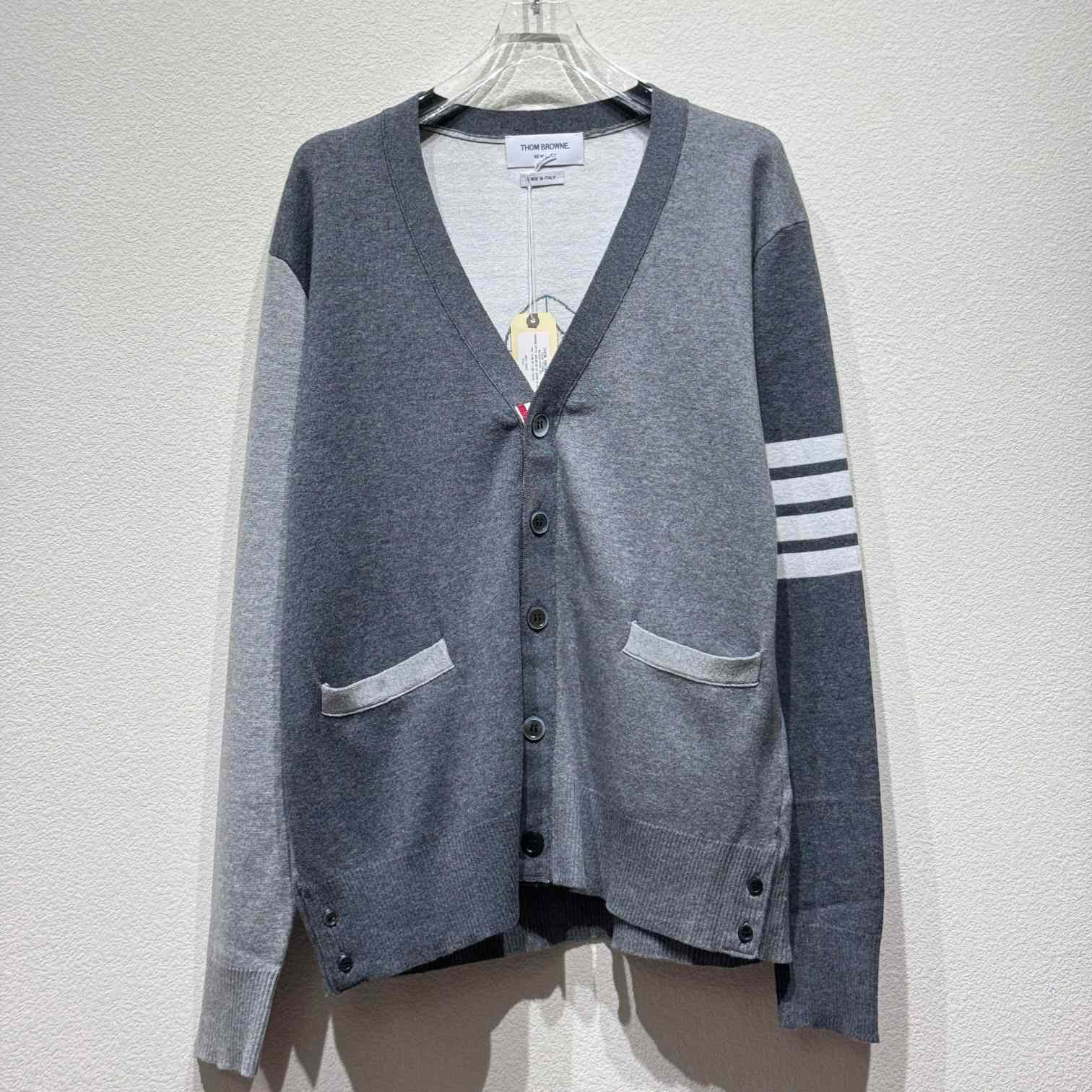 Thom Browne 4-Bar Oversize Wool Cardigan - everydesigner