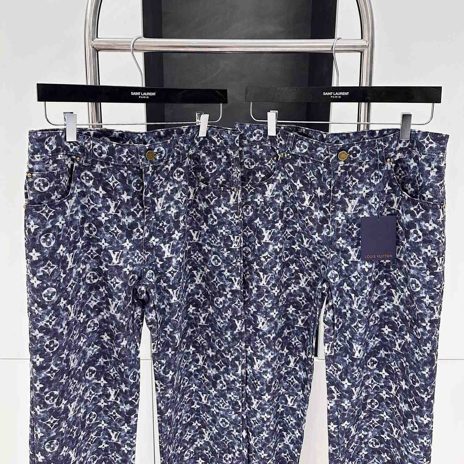 Louis Vuitton Monogram Printed Denim Jeans - everydesigner