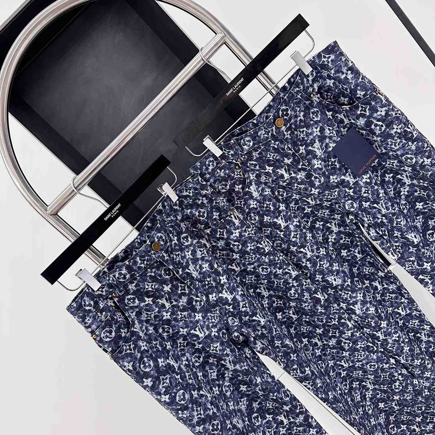 Louis Vuitton Monogram Printed Denim Jeans - everydesigner