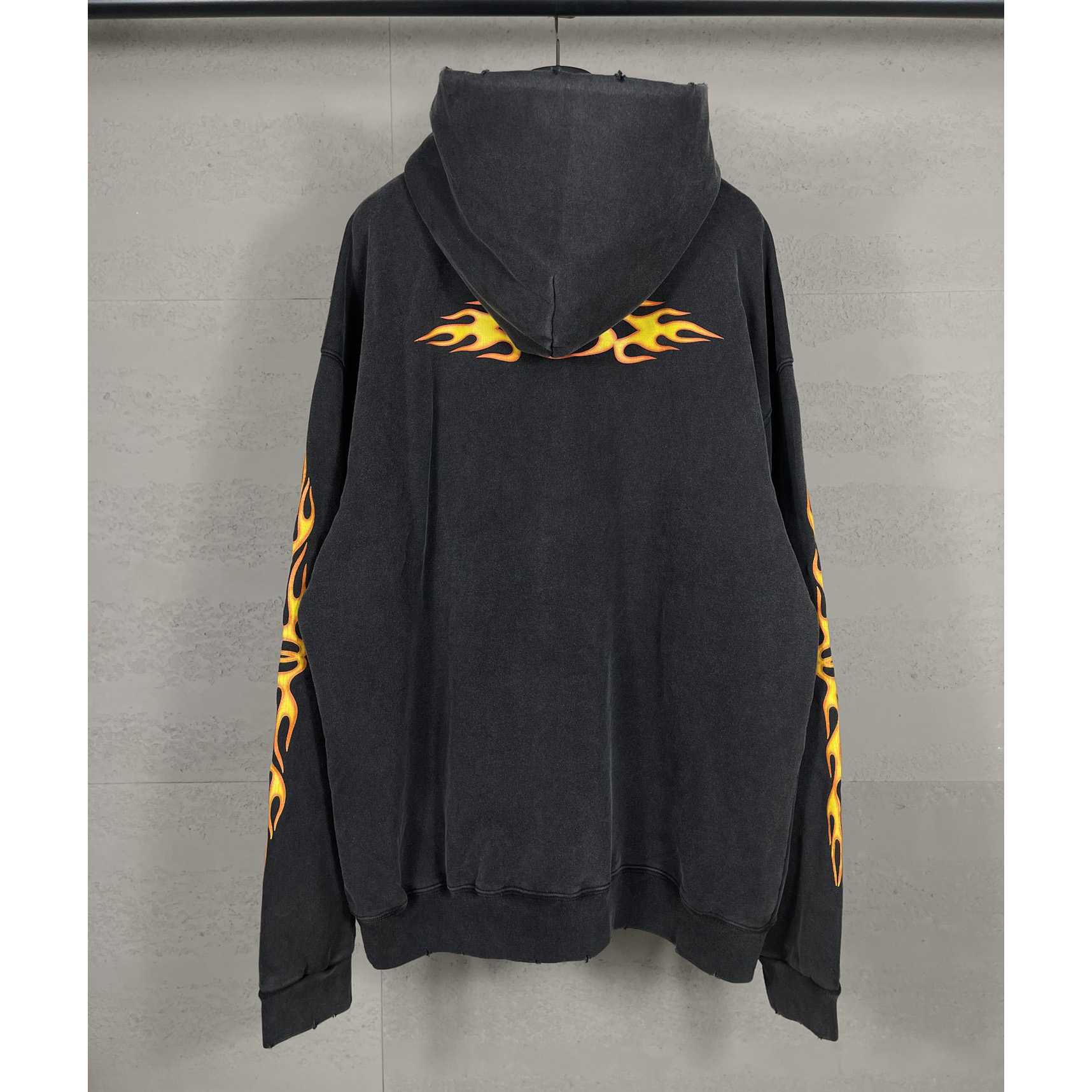 Balenciaga Oversized Flame Hoody - everydesigner