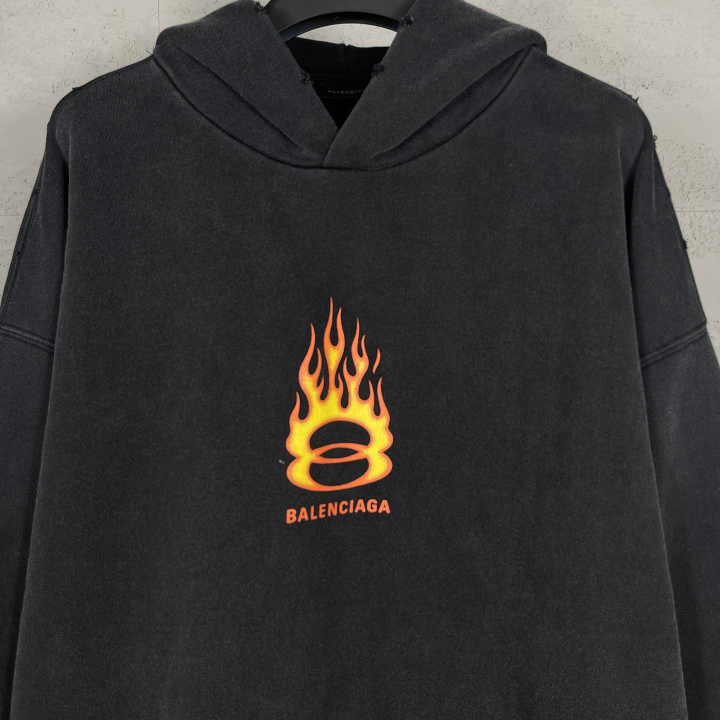 Balenciaga Oversized Flame Hoody - everydesigner