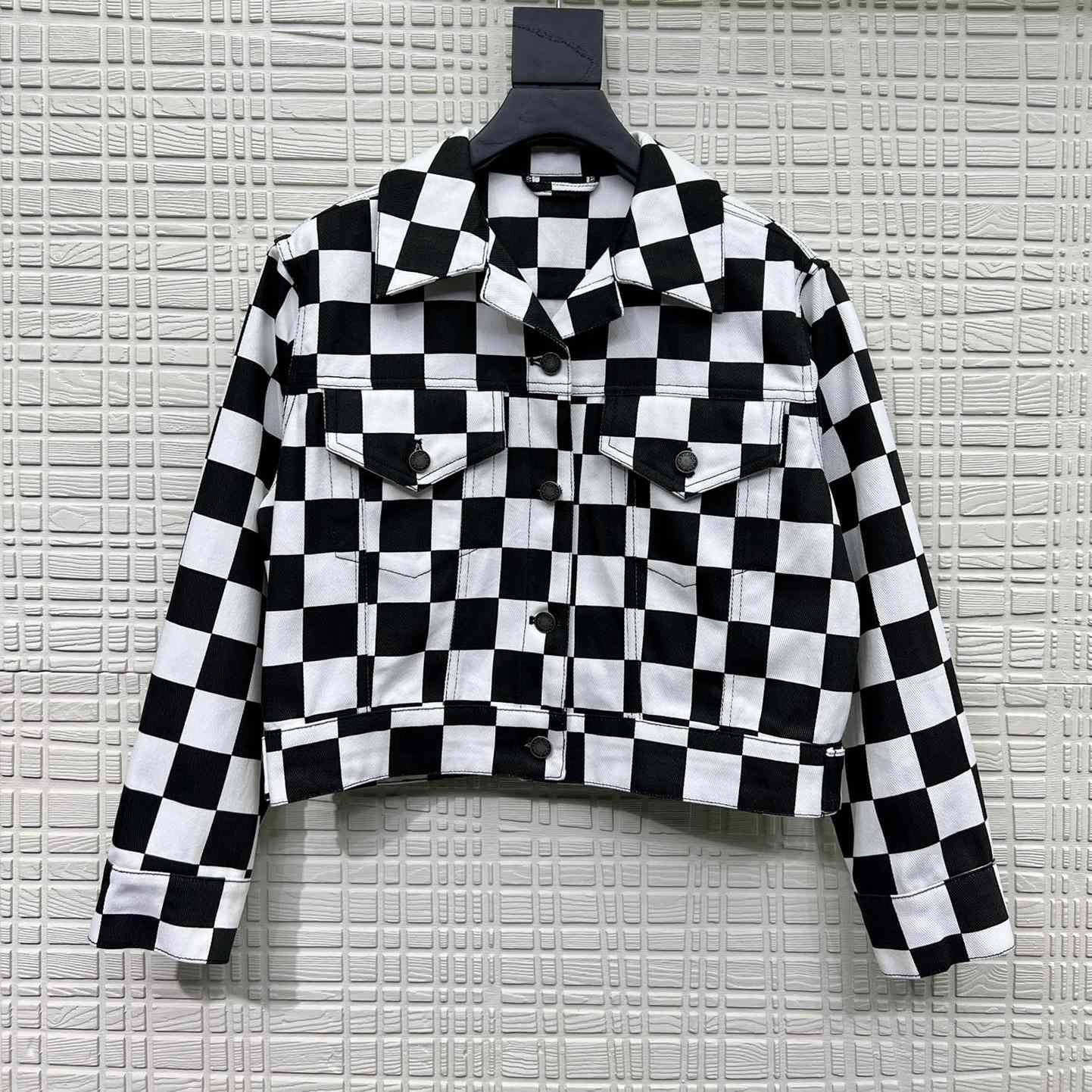 Louis Vuitton Cropped Damier Denim Jacket    1AGAC7 - everydesigner