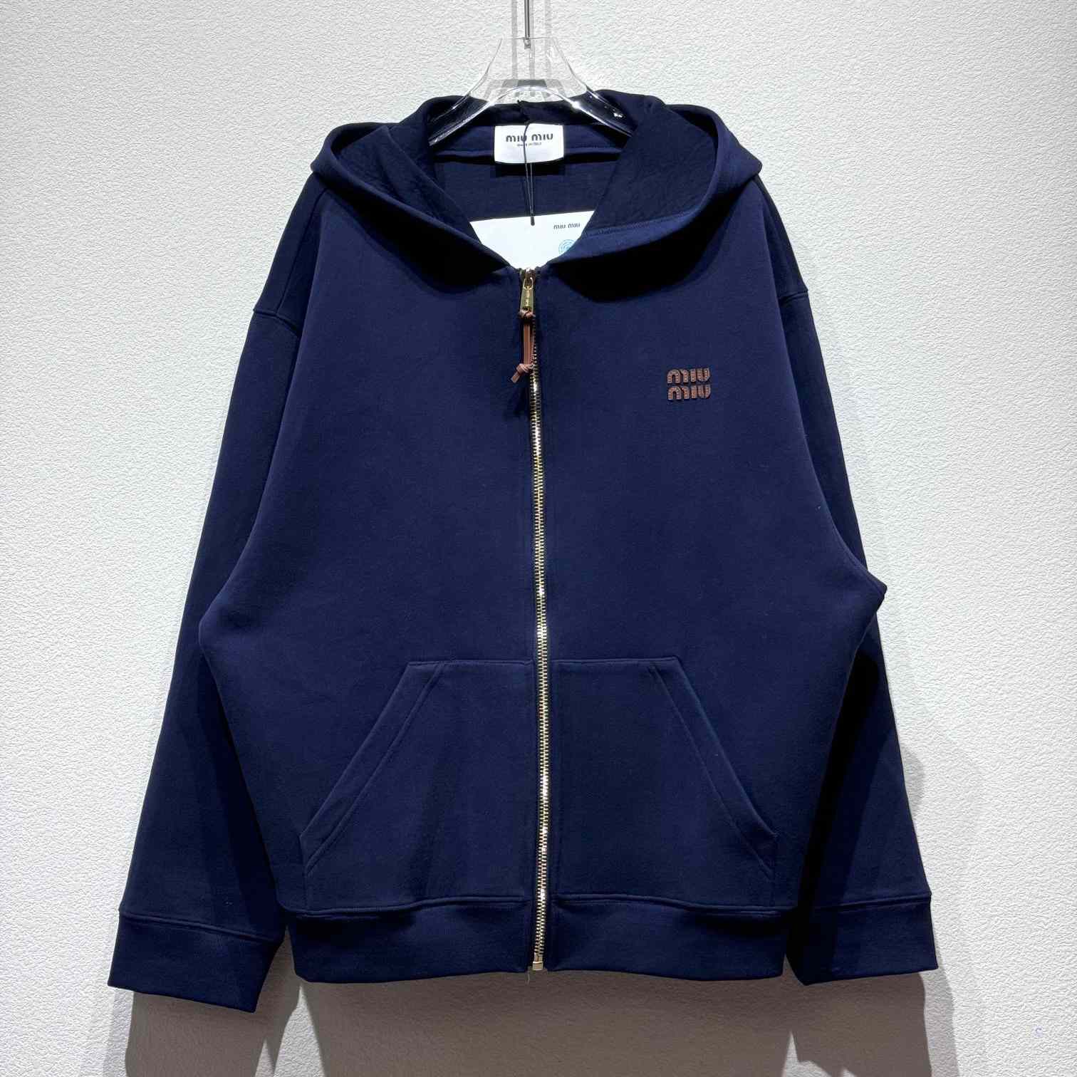 Miu Miu Jersey Hoodie Jacket - everydesigner