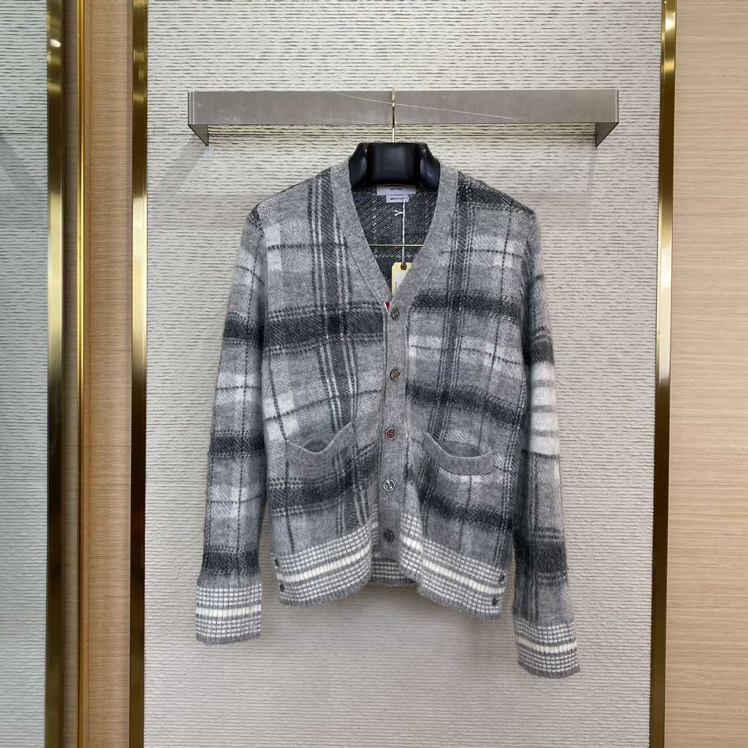 Thom Browne Jacquard-knit Mohair-blend Cardigan - everydesigner