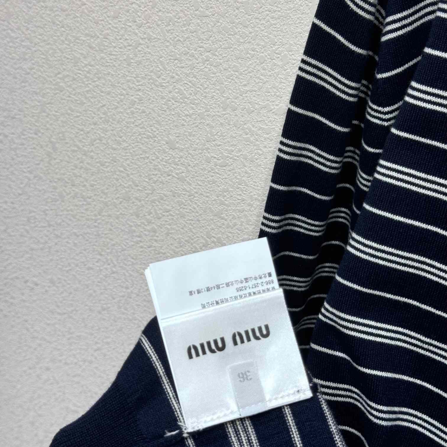 Miu Miu Logo-print Striped Polo Shirt - everydesigner