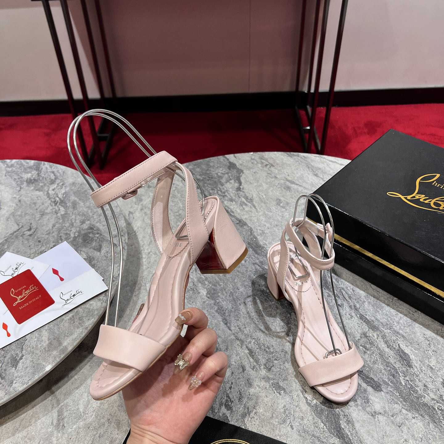 Christian Louboutin  Pink Lin Miss Sabina 55 Sandals - everydesigner