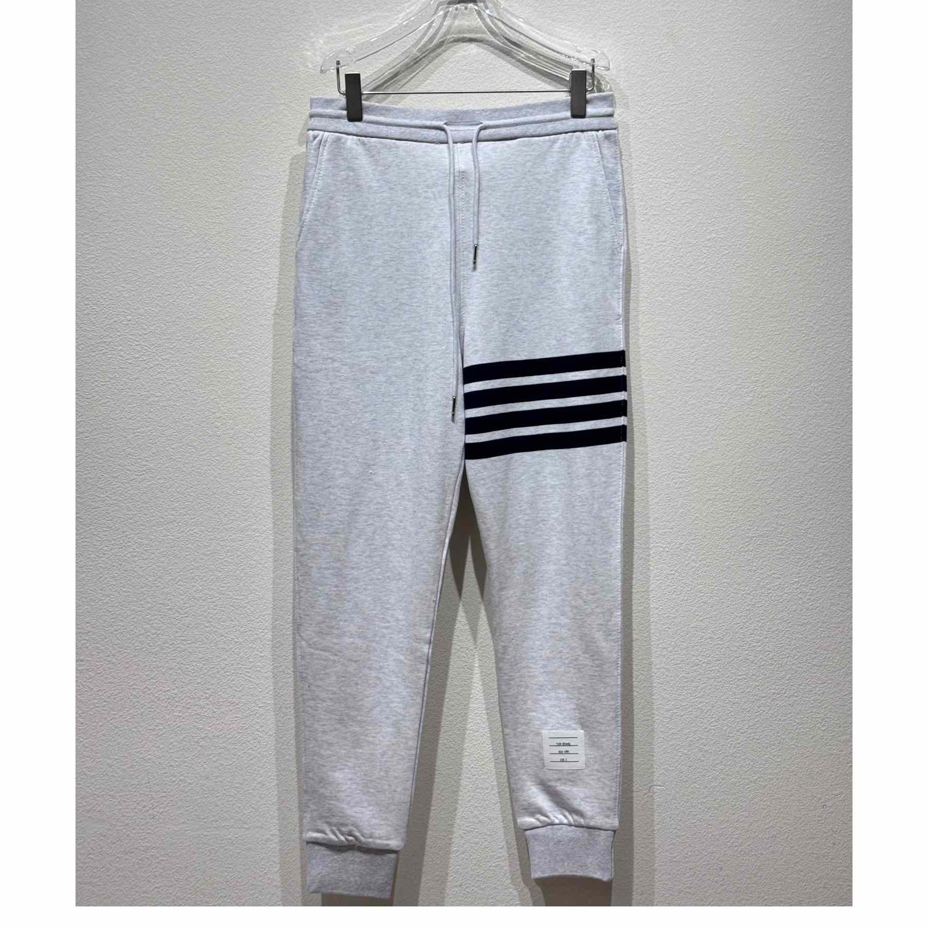 Thom Browne 4-Bar Cotton Track Pants - everydesigner