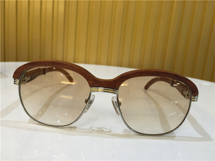 Cartier 1116679 Sunglasses In Silver Brown Gradient - everydesigner