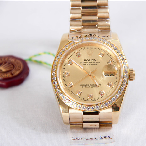 Rolex High Quality Oyster Perpetua Pearlmaster 28/31/36 Yellow Gold Diamond Watch - everydesigner