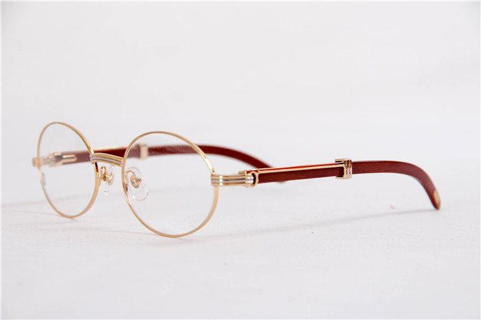 Cartier 7550178 55-22 Sandal Wood Eyeglasses In Gold - everydesigner