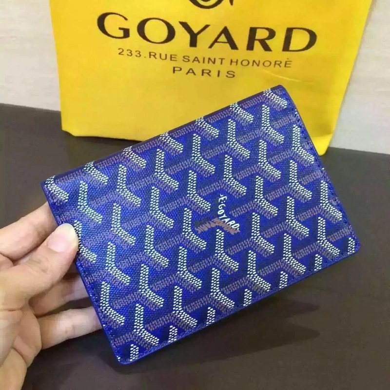 Goyard Classic Grenelle Passport Wallet Blue - everydesigner