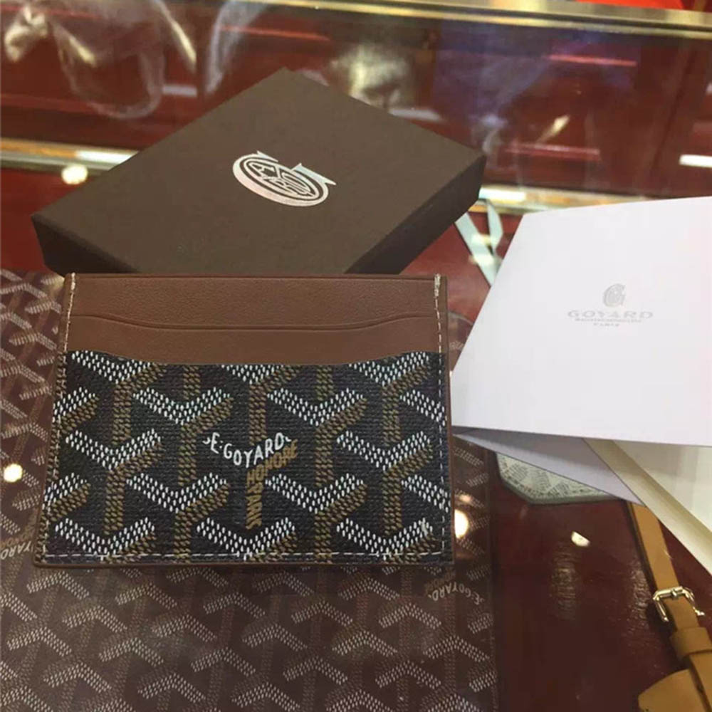 Goyard Card Holder Brown - everydesigner