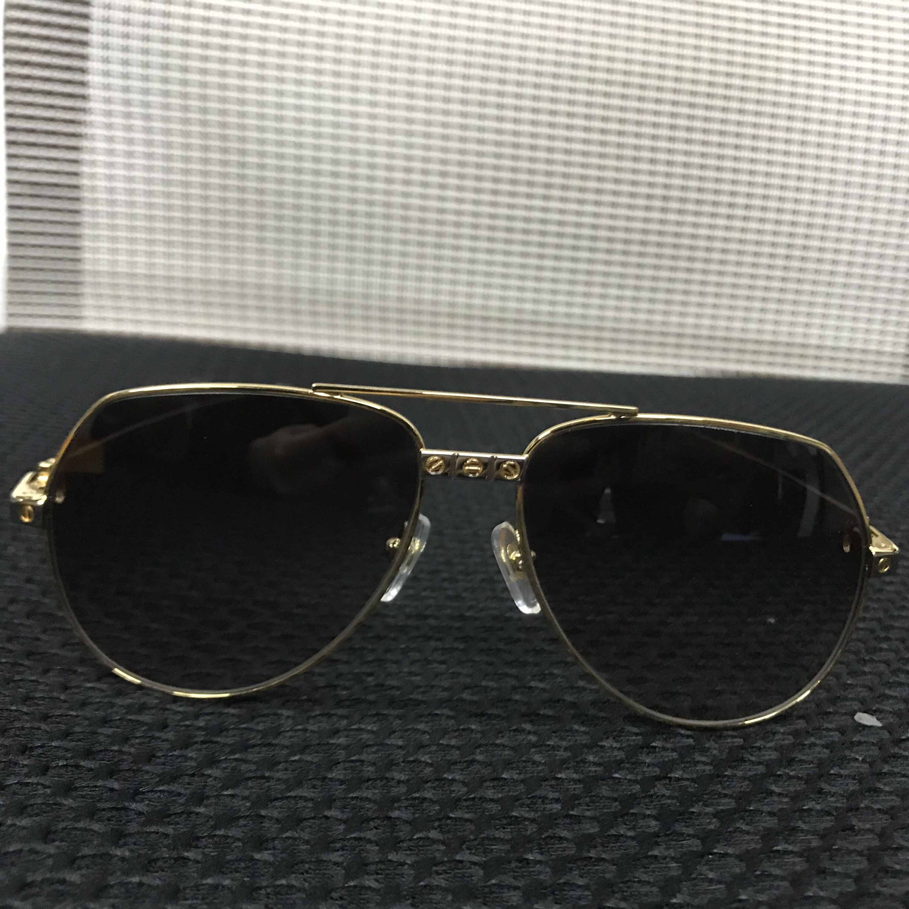 Cartier 1324912 Sunglasses In Gold Grey Gradient - everydesigner