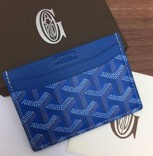 Goyard Card Holder Blue - everydesigner