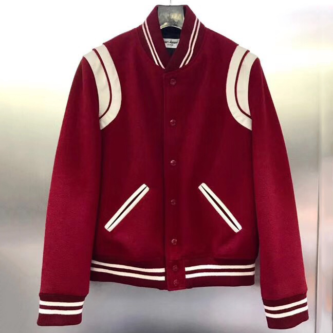 Saint Laurent Wool Varsity Jacket - everydesigner