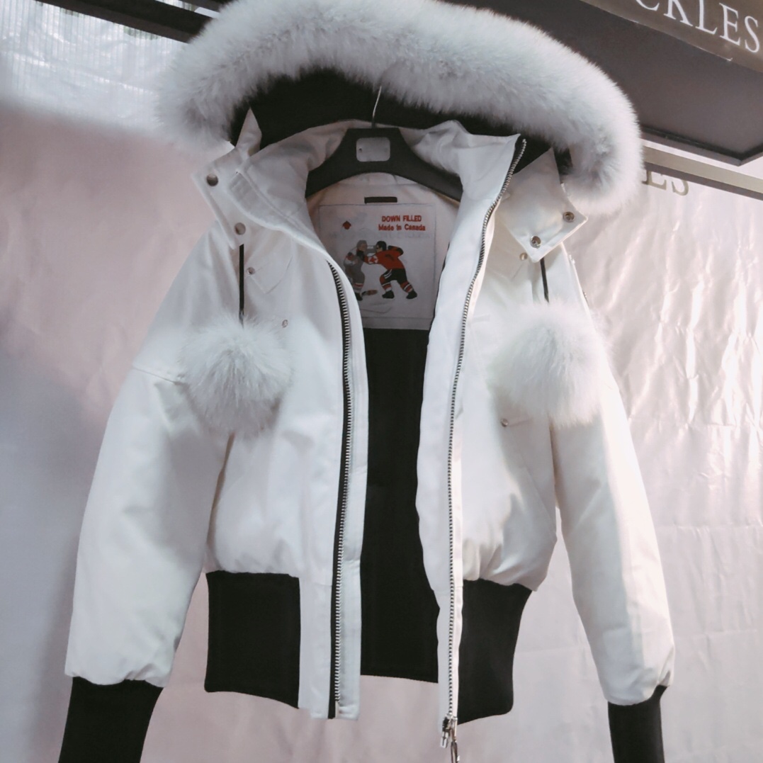 Moose Knuckles White Down Jacket  - everydesigner