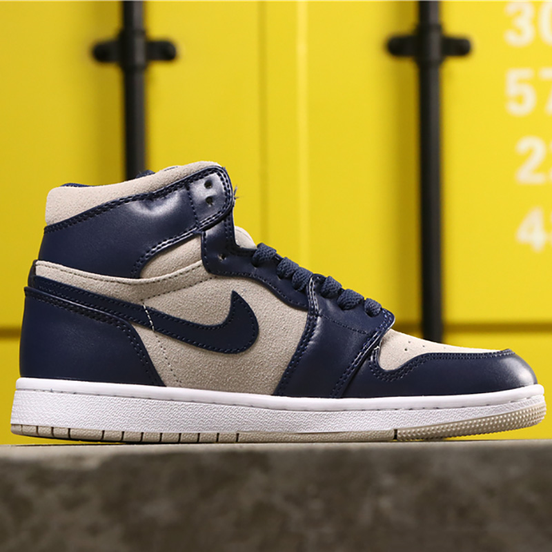 Jordan AJ1 Mid Top WMNS Navy Blue - everydesigner