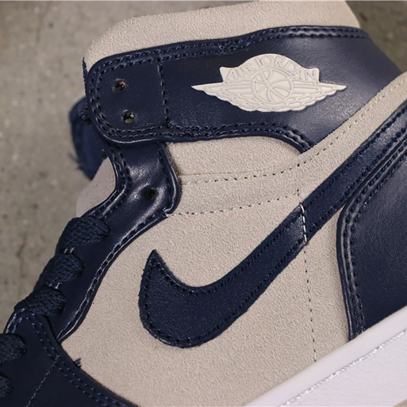 Jordan AJ1 Mid Top WMNS Navy Blue - everydesigner