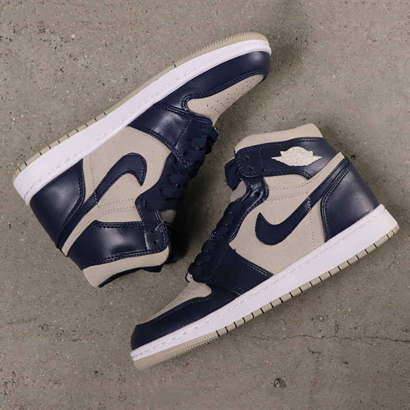 Jordan AJ1 Mid Top WMNS Navy Blue - everydesigner