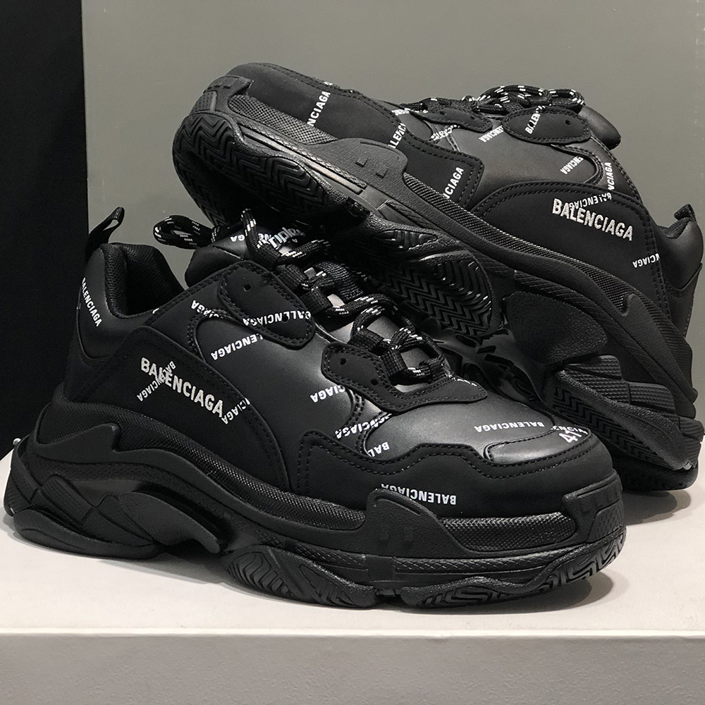 Balenciaga Allover Logo Triple S Sneaker  - everydesigner