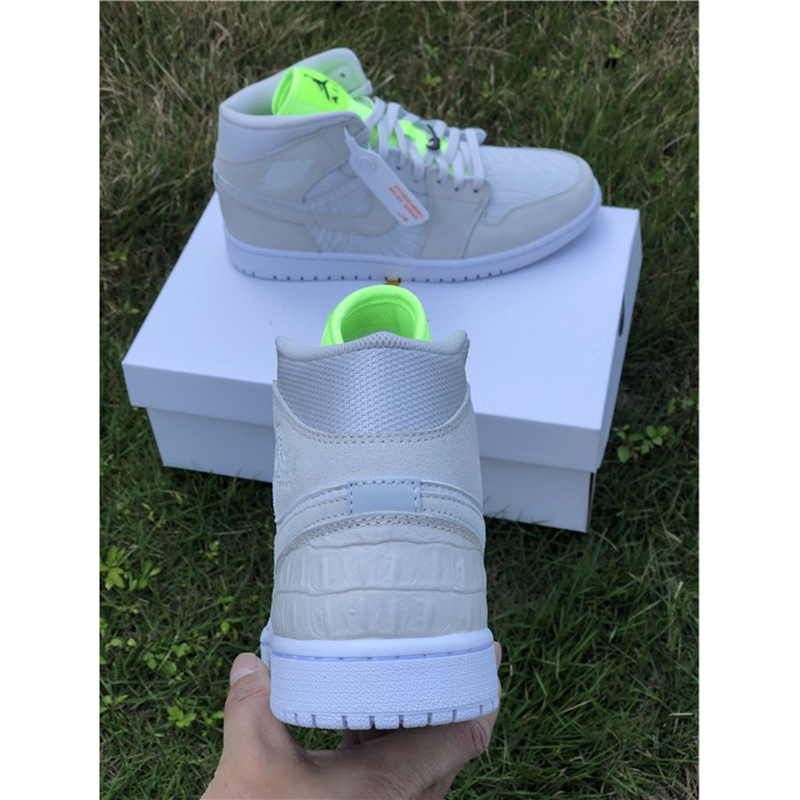 Jordan AJ1 Mid White Volt  - everydesigner