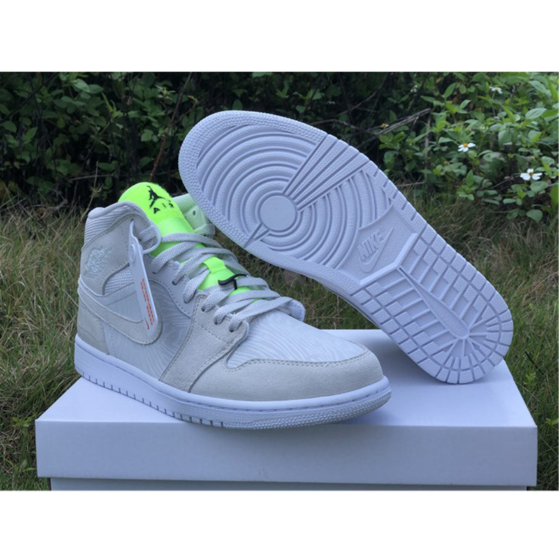 Jordan AJ1 Mid White Volt  - everydesigner