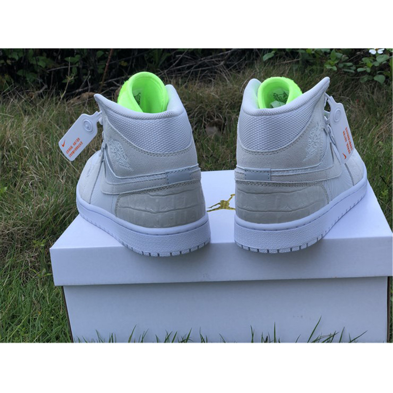 Jordan AJ1 Mid White Volt  - everydesigner