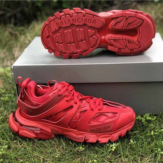 Balenciaga Women Track Sneaker In Red - everydesigner